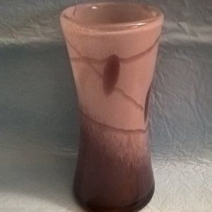 Hand Blown and Painted Glass Vase